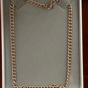Zoe Lev rose gold Cuban chain necklace 18 inches long